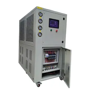 Air Fan 10 TR Plastic Cooling Chiller 10HP 25KW Portable Air Chiller With Water Pump And Water Tank