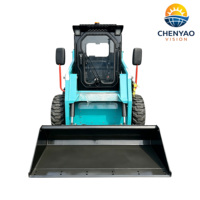Mini Skid Steer Loader Harga Terjangkau, Mesin Bersertifikasi EPA, Penggerak 4 Roda, Crawler Loader untuk Pasar Amerika Utara, Biaya Perawatan Rendah