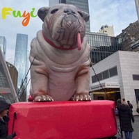 Mascotte de chien gonflable géante décorative personnalisée avec ventilateur intégré et imperméable pour les activités publicitaires