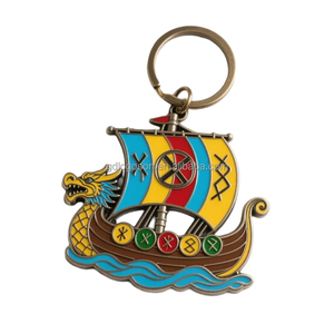 Cá nhân mềm men Bắc Âu longship Keyring Quà Tặng tùy chỉnh thiết kế Viking thuyền kim loại Viking tàu quà lưu niệm <span class=keywords><strong>Keychain</strong></span> cho Na Uy - Product Image 1