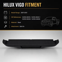Accessoires de voiture YBJ pare-chocs arrière 52105-0k010 52105-0k021 pour Hilux Vigo 2008-2011 2009 pare-chocs arrière en acier Vigo