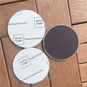 MDFSUB Aimants de sublimation modernes en bois de 3 pouces, vierges, circulaires, pour réfrigérateur, avec <span class=keywords><strong>film</strong></span> protecteur - Product Image 3