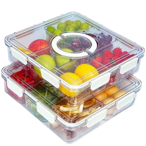Yiomxhi Lot de 3 Bacs de Rangement Frigo, Empilable Organiseur Frigo pour Réfrigérateur, Boite