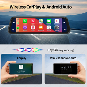 Cámara para Auto 4K IPS de 10 Pulgadas con Carplay, Android Auto, WiFi, AUX, Cámara Dual, Espejo Retrovisor Portátil - Product Image 2
