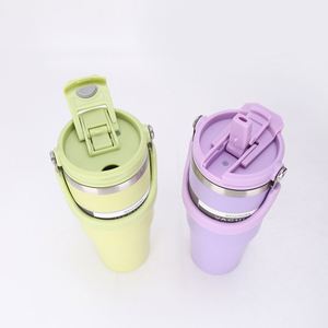 Vaso Térmico Personalizado de 30 oz con Recubrimiento en Polvo, para Vehículo, Oficina, Aire Libre, de Acero Inoxidable 304, para Viajes, Auto, con Asa - Product Image 4