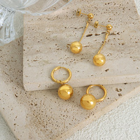 Vente en gros de bijoux pour femmes en acier inoxydable plaqué or 18 carats, boucles d'oreilles, bracelet, collier, ensembles de bijoux pour femmes