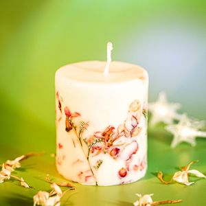 LANJO AROMA Bougie en cire de soja écologique Fleurs séchées biologiques Parfum frais Faite à la main Longue durée pour la décoration de la maison Méditation - Product Image 2