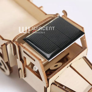 צעצועי מיניאטורי אנרגיה סולארית רכב עץ תחבורה צעצוע משאית דגמי רכבים לילדים - Product Image 4