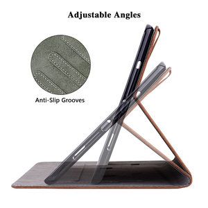 Housse de tablette universelle en cuir avec fente pour carte pour Samsung <span class=keywords><strong>Galaxy</strong></span> <span class=keywords><strong>Tab</strong></span> S9 +/S9 FE + 12 pouces <span class=keywords><strong>coque</strong></span> de tablette de mode antichoc - Product Image 6
