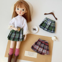 Jupe plissée uniforme de 10 cm pour poupée de mode, vente en gros, pour poupées BJD Zsiga Kitty 1/6, demi-jupe courte mignonne, unisexe, pour jeunes