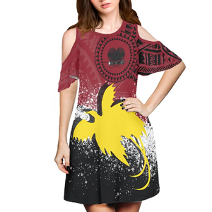 パプアニューギニアビーチドレス女性用バードオブパラダイス柄オフショルダープロムドレス夏プラスサイズカジュアルドレス - Product Image 2