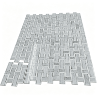 Plaque de mosaïque en marbre blanc tressé 325x327mm pour la décoration murale et de sol intérieure, meubles de salle de bain