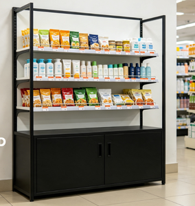 Étagères de rangement pour supermarchés PFT, métalliques, robustes, perforées des deux côtés, revêtement en poudre époxy, installation rapide - Product Image 5