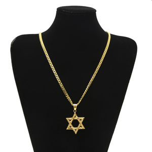 Collana con Stella di David in Acciaio Inossidabile per Uomo, Ciondolo con Simbolo Religioso, Idea Regalo - Product Image 5