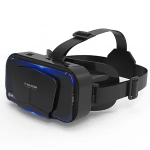 กล่องใส่แว่นตา3D แบบปรับได้ชุดหูฟังเสมือนจริงแว่นตาสำหรับเล่นเกม VR ทำจากพลาสติกดีไซน์ใบหน้าแบบเสมือนจริงขนาดเล็ก