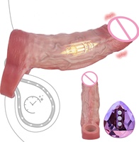 Manchon vibrant pour pénis 7 en 1 avec télécommande, extenseur et agrandisseur de pénis, gaine de pénis, jouet sexuel pour hommes