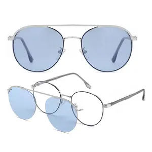 नई शैली Eyewear 2 में 1 चुंबक Polarized धूप का चश्मा पर विनिमेय चुंबकीय क्लिप चश्मा
