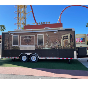 Kiosque à café Hot Dog Chariot à crème glacée Marchand Concession Remorque fermée Camion de nourriture mobile avec cuisine complète Equ - Product Image 1