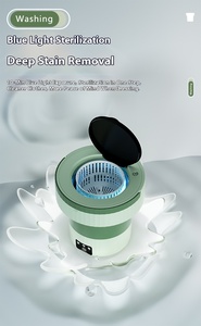 Mini <span class=keywords><strong>Lavadora</strong></span> Automática Plegable, <span class=keywords><strong>Flexible</strong></span>, Potente, Limpieza Profunda con Esterilización con Luz Azul, Portátil para Uso Comercial - Product Image 6