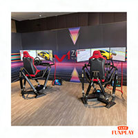 Simulateur de mouvement 3DOF-6DOF, cockpit de simulation de course, siège de course, fibre de verre, métal, simulateur de vol à 360 degrés, aéroport, maison