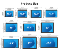 HUSHIDA Écran industriel ultra-large 4K de 18,5 pouces, moniteur vertical, OEM ODM, 16 Go de RAM, Android/Win 10 en option, écran tactile