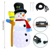 Bonhomme de neige gonflable à LED 1.2M, luminaire décoratif d'extérieur, pour noël, jardin, nuit, ornement de cour, prix d'usine, offre spéciale