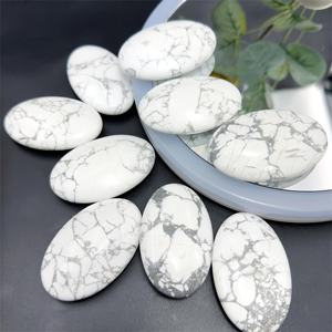 Piedra Ovalada de Howlite Pulida, Natural, para Sanación Espiritual, Decoración del Hogar y Regalos Navideños, Venta al Por Mayor - Product Image 2