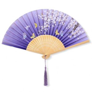Hermoso Diseño Tradicional, Abanico Plegable de Seda Pintado a Mano con Impresión Personalizada - Product Image 5