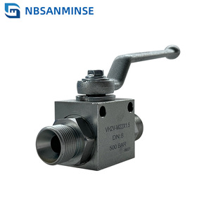 Vanne à bille VH2V-M22X1.5 en acier au carbone 500 bars haute pression pour systèmes hydrauliques - Product Image 3