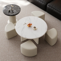 Table basse ovale moderne et simple de luxe italienne pour petits appartements ou combinaisons de meubles légers pour la maison