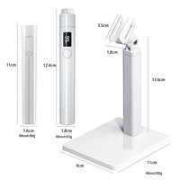 Nouvelle lampe UV portable en silicone pour nail art, kit pliable avec support rotatif à 360 degrés et adhésif pour faux ongles