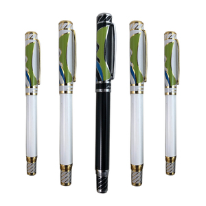 2023 <span class=keywords><strong>penna</strong></span> <span class=keywords><strong>a</strong></span> rullo in metallo di lusso personalizzata nuovo Design <span class=keywords><strong>smalto</strong></span> dipinto di colore inchiostro blu - Product Image 1