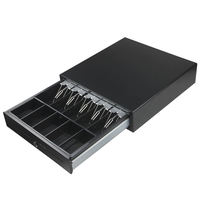 Tiroir-caisse GSAN 405 mm avec 5 compartiments pour billets et 5 compartiments pour pièces de monnaie, connectivité POS RJ11 RJ12 USB, pour caisse de supermarché