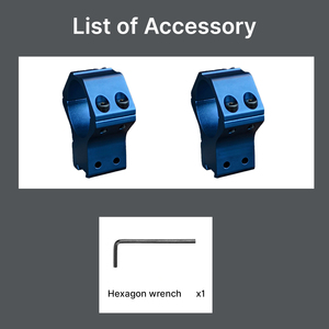 Anneaux de montage en aluminium BANGBANG - Support de lunette à double vis pour montage sur rail de 11 mm, hauteur centrale de 1,25 pouce - Product Image 5