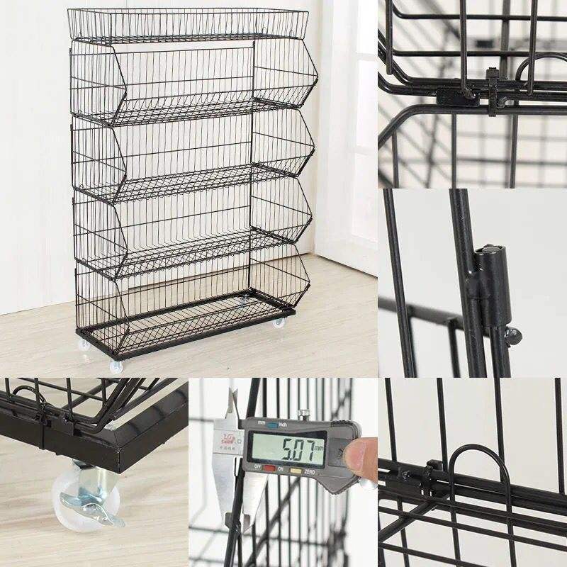 Wire Rack Topper 5-Layer Light Duty Wire Display Shelf Rack Corrosion Protection ...