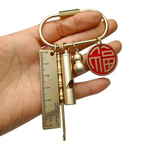 Porte-clés ovale en laiton simple à visser, <span class=keywords><strong>mousqueton</strong></span> <span class=keywords><strong>verrouillable</strong></span> pour sac, sac à main, accessoires de bijoux DIY - Product Image 4