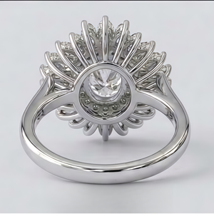 Anillo de Compromiso de Lujo para Mujer con Circonita Cúbica 5A, Joyería de Boda en Latón Chapado en Rodio - Product Image 4