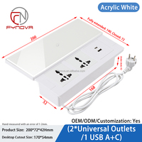 Prise de bureau escamotable avec ports USB A+C, prise de courant encastrée sous le bureau, multiprise escamotable pour table de conférence, OEM ODM