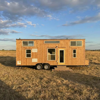 Maison préfabriquée légère en acier de haute qualité sur roues, maison mobile modulaire, remorque portable de 20 pieds, villa fabriquée en Chine