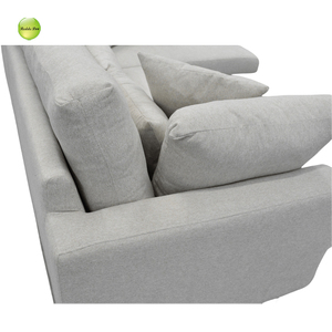 Offre Spéciale gris clair en tissu en forme <span class=keywords><strong>de</strong></span> L canapé moderne pas cher canapés blanc tissu coin sectionnel canapé ensemble meubles salon - Product Image 6