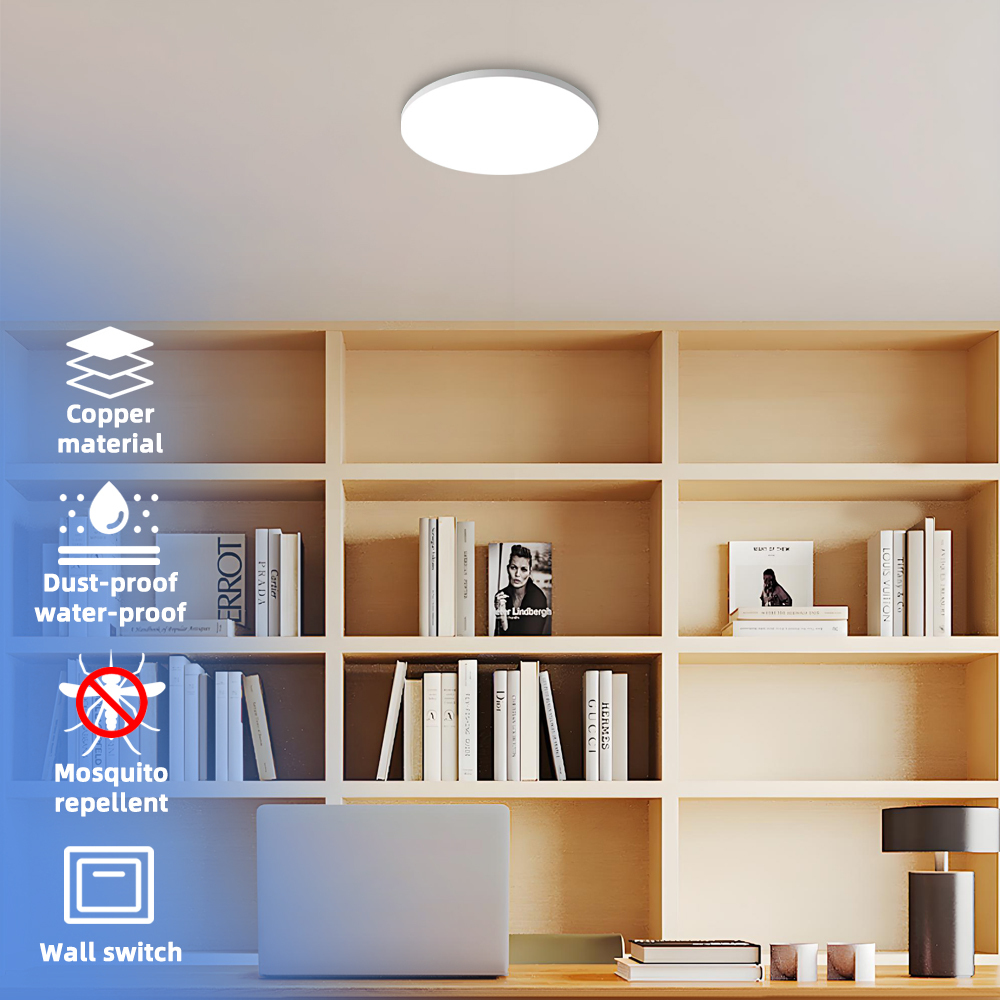 Modern Adjustable Plafonier Bedroom Light Indoor Ultra Thin Slim Round Led Ceiling Light Lamp Modern Design for Bedroom