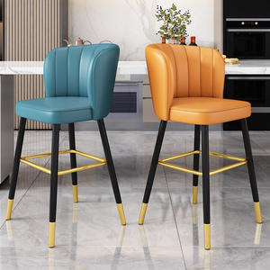 <span class=keywords><strong>Tabouret</strong></span> <span class=keywords><strong>de</strong></span> <span class=keywords><strong>Bar</strong></span> en bois et tissu PU, <span class=keywords><strong>de</strong></span> style nordique et rustique, classique, <span class=keywords><strong>de</strong></span> comptoir, <span class=keywords><strong>de</strong></span> cuisine, moderne, en cuir, avec dossier - Product Image 3