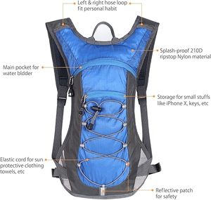 Free Sample Camping Hiking <b>Rucksack</b> <b>Waterproof</b> Lightweight <b>Waterproof</b> Hiking Pack Bag Outdoor Cycling Running Hydration Backpack - Product Image 6
