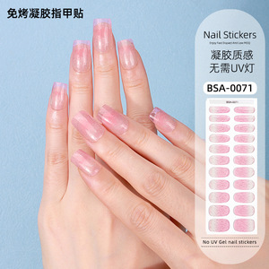 Pegatinas de Gel 3D para Uñas con Diseño Floral, Sin Necesidad de UV, Parches de Arte de Uñas Estilo Francés, Pegatinas Instantáneas de Manicura en Gel, Venta al Por Mayor - Product Image 5