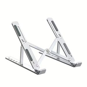 <b>Folding</b> Portable Desk Aluminum Laptop Holder <b>Adjustable</b> 6 Gears <b>Table</b> Laptop Stands in Silver Black - Product Image 2