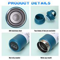 Gourde isotherme en acier inoxydable à double paroi, sans BPA, avec logo personnalisé, large ouverture, 350 ml, 500 ml, anti-transpiration, garde au froid 24h, pour thé, randonnée en extérieur