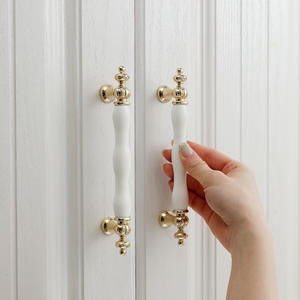 Jaya มือจับเซรามิกจีนตู้โบราณโบราณเฟอร์นิเจอร์มือจับประตูลูกบิดเซรามิกและอลูมิเนียม - Product Image 2