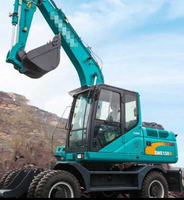 Excavatrice hydraulique sur roues moyenne SWE150W de 13,85 tonnes, pelleuse rapide sur roues