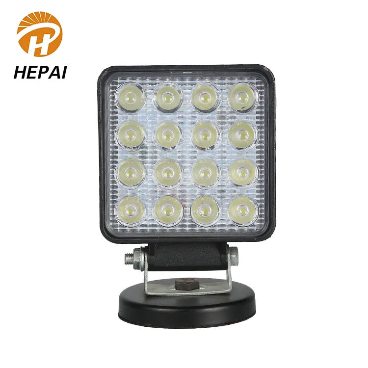 2021 outdoor driving flashing 12 volt headlight square front car truck automotive led work light