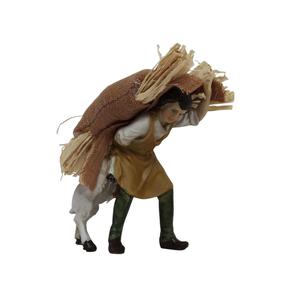 9cm <b>Christmas</b> Nativity Servant Figurine with Straw <b>Sack</b> and Goat for Nativity Scenes (9006935100259) - Product Image 2